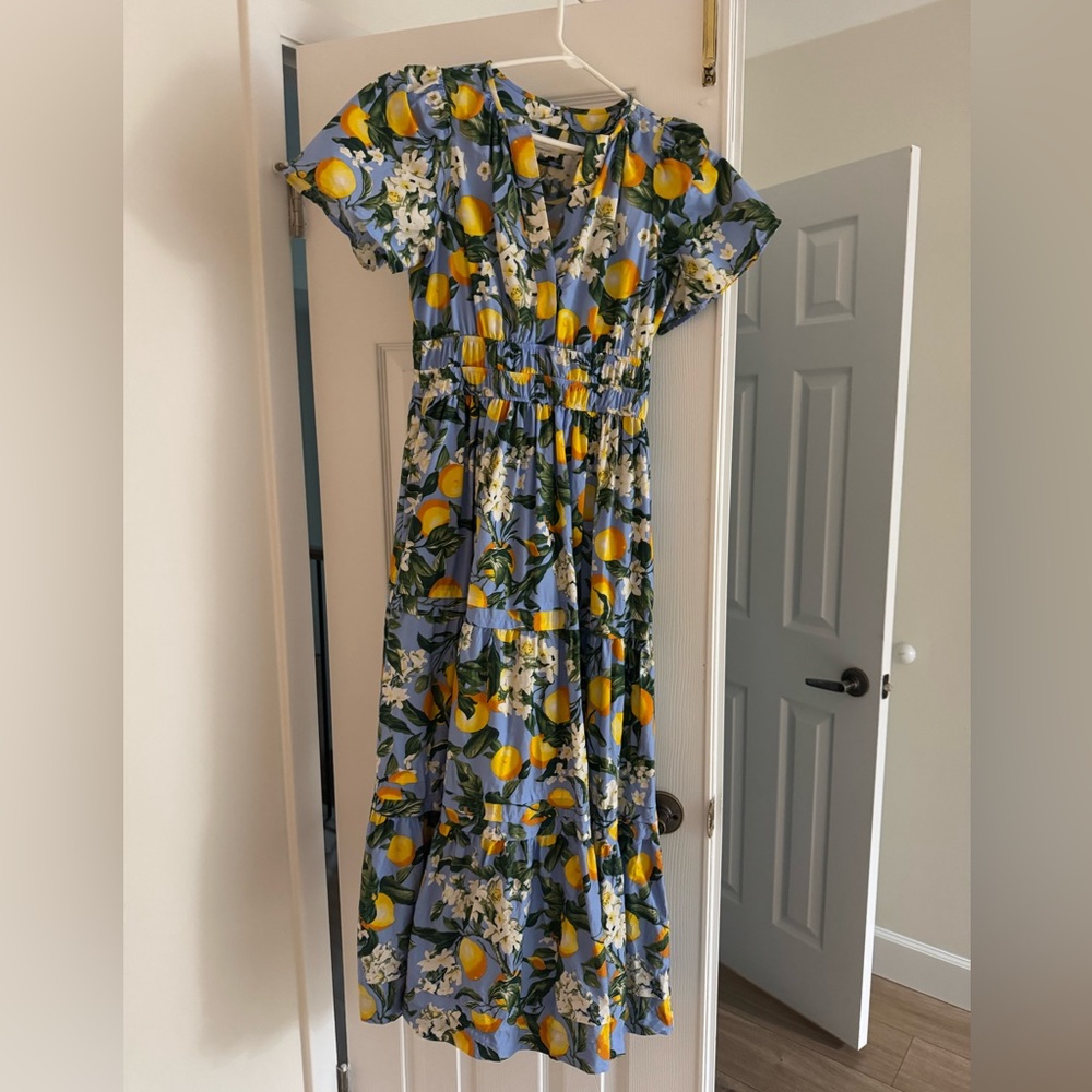 Anthropologie Yellow and Blue Sundress